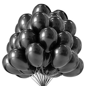 10" black metallic balloons