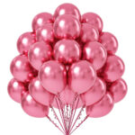 10" Hot Pink Chrome Balloons