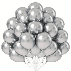 10" Silver Chrome Balloons