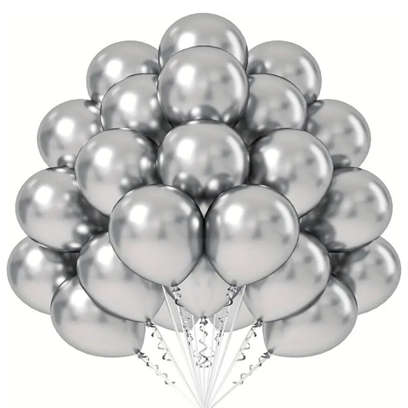 10in Silver Chrome Balloons