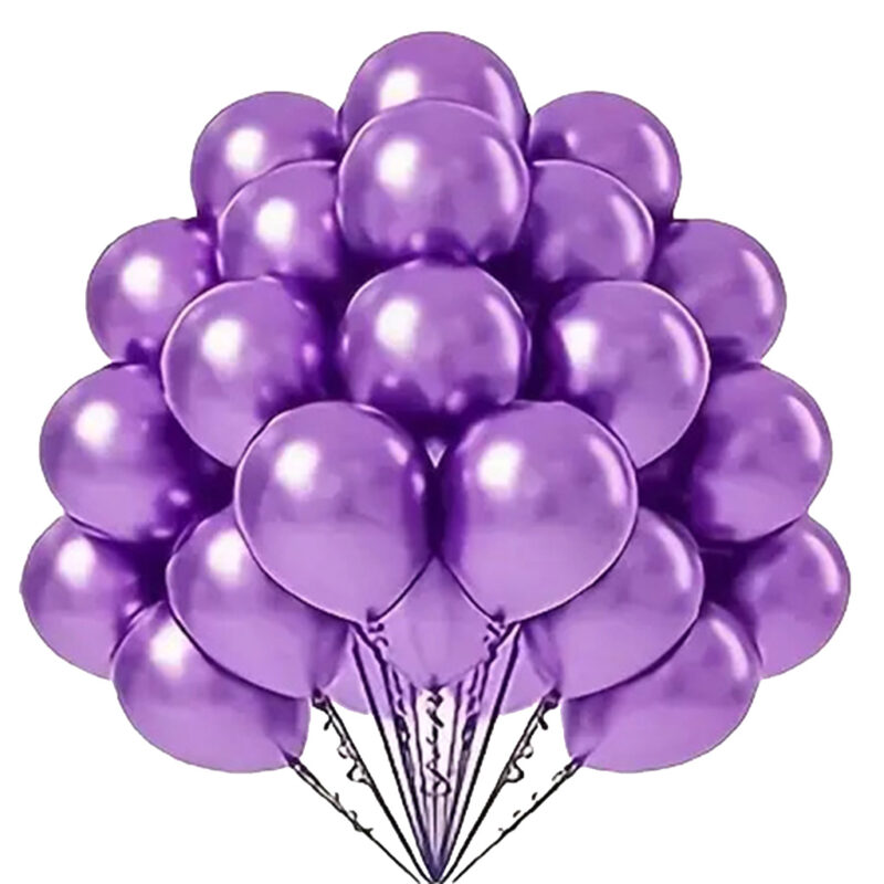 10in purple metallic balloons
