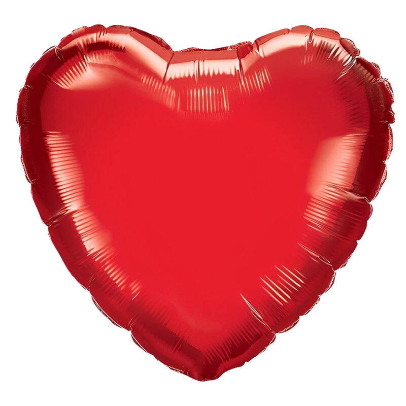 18in Heart Foil Balloon Red