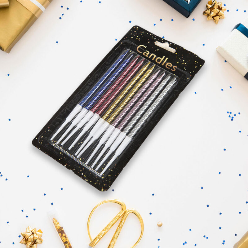 Chrome Twisted Long Stick Candles B