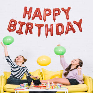 Red Letter Happy Birthday Foil Balloon