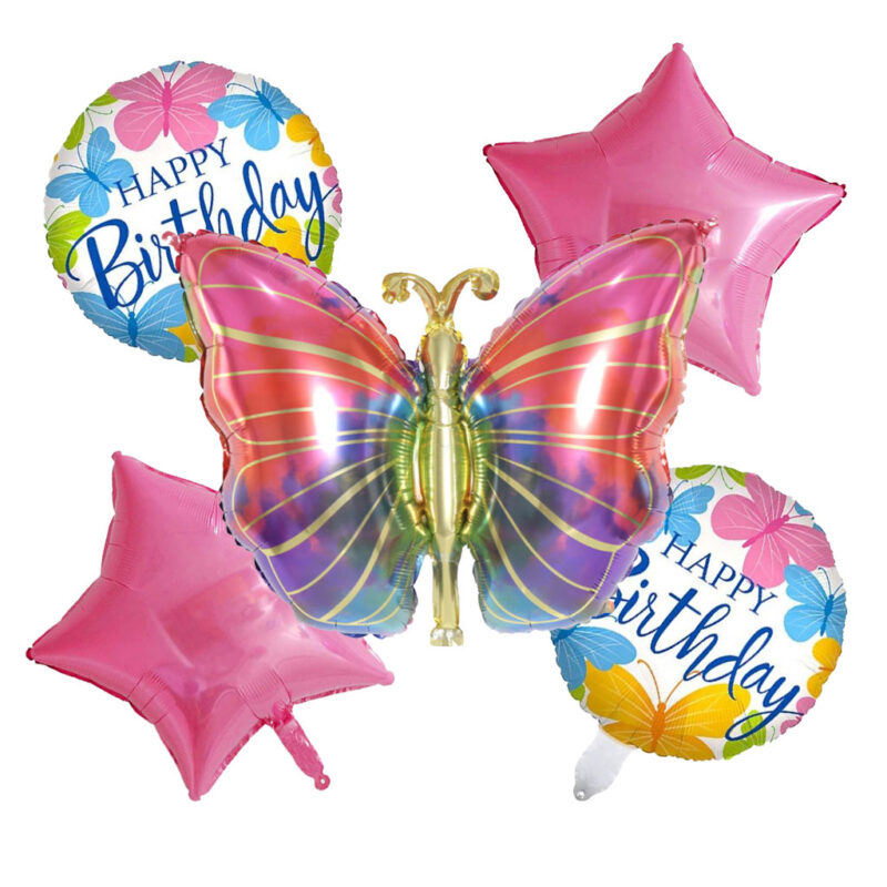 Butterfly 5 in1 Foil Balloon