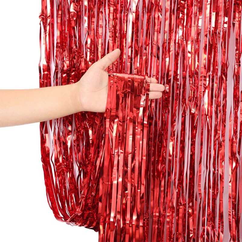 Foil Curtain 6 Feet Red