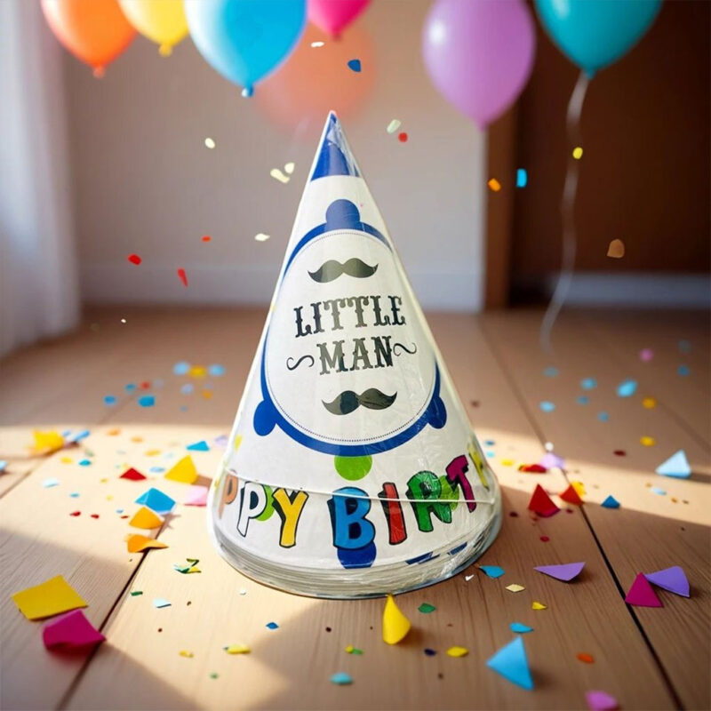 Little Man Theme Birthday Hat A