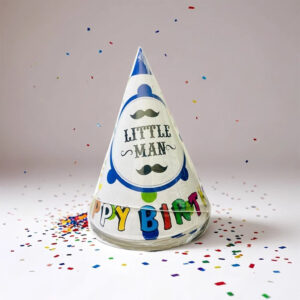 Little Man Theme Birthday Hat B