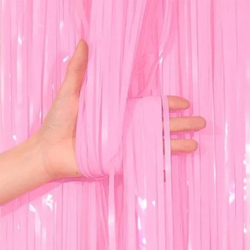 Pastel Color Foil Curtain 6 Feet Light Pink