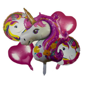 Unicorn - 5 in 1 Foil Balloon Heart